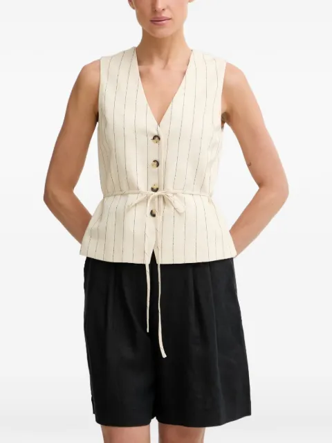 rag & bone pinstripe-pattern tie-waist top