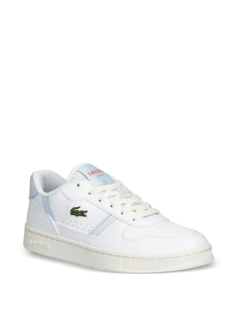 Lacoste Kids baskets à patch logo - Blanc Lacoste Kids baskets à patch logo - Blanc
