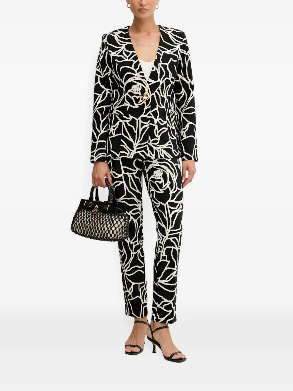 Joseph Ribkoff Blazer met enkele rij knopen Zwart