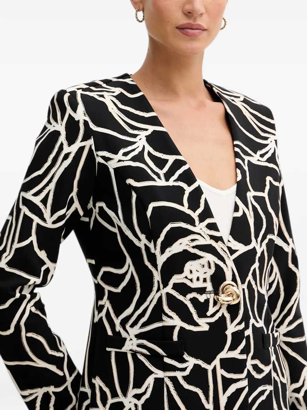 Joseph Ribkoff Blazer met enkele rij knopen Zwart