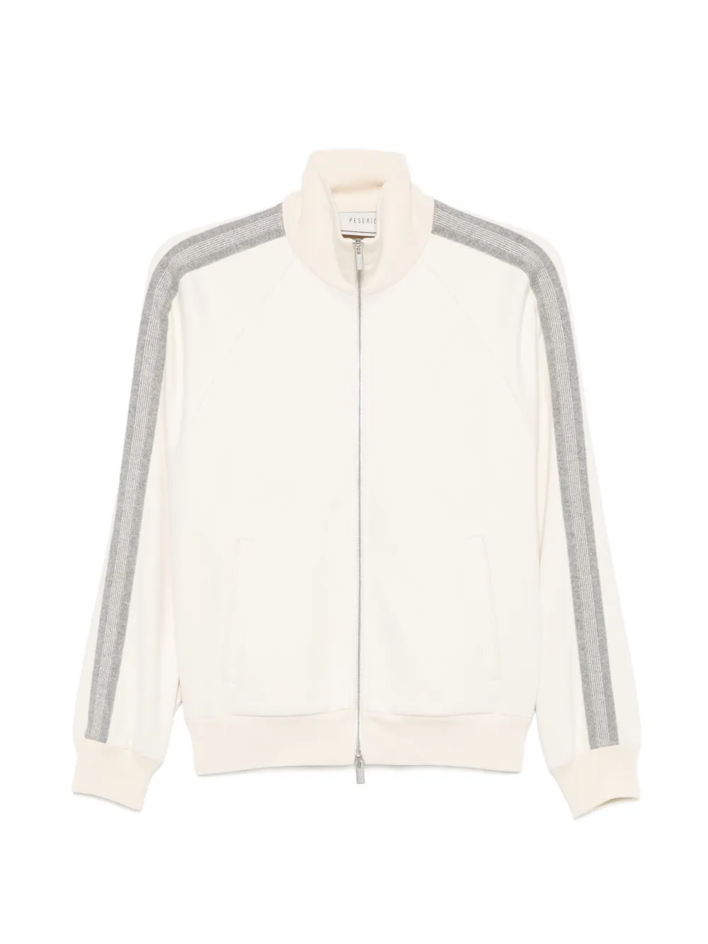 Peserico side-stripe zip-up sweatshirt - Toni neutri