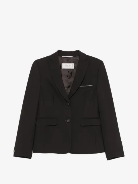 Peserico bead-trim single-breasted blazer