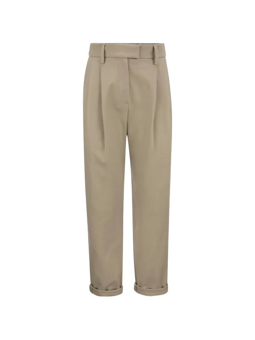 Brunello Cucinelli pleated cuffed trousers - Toni neutri