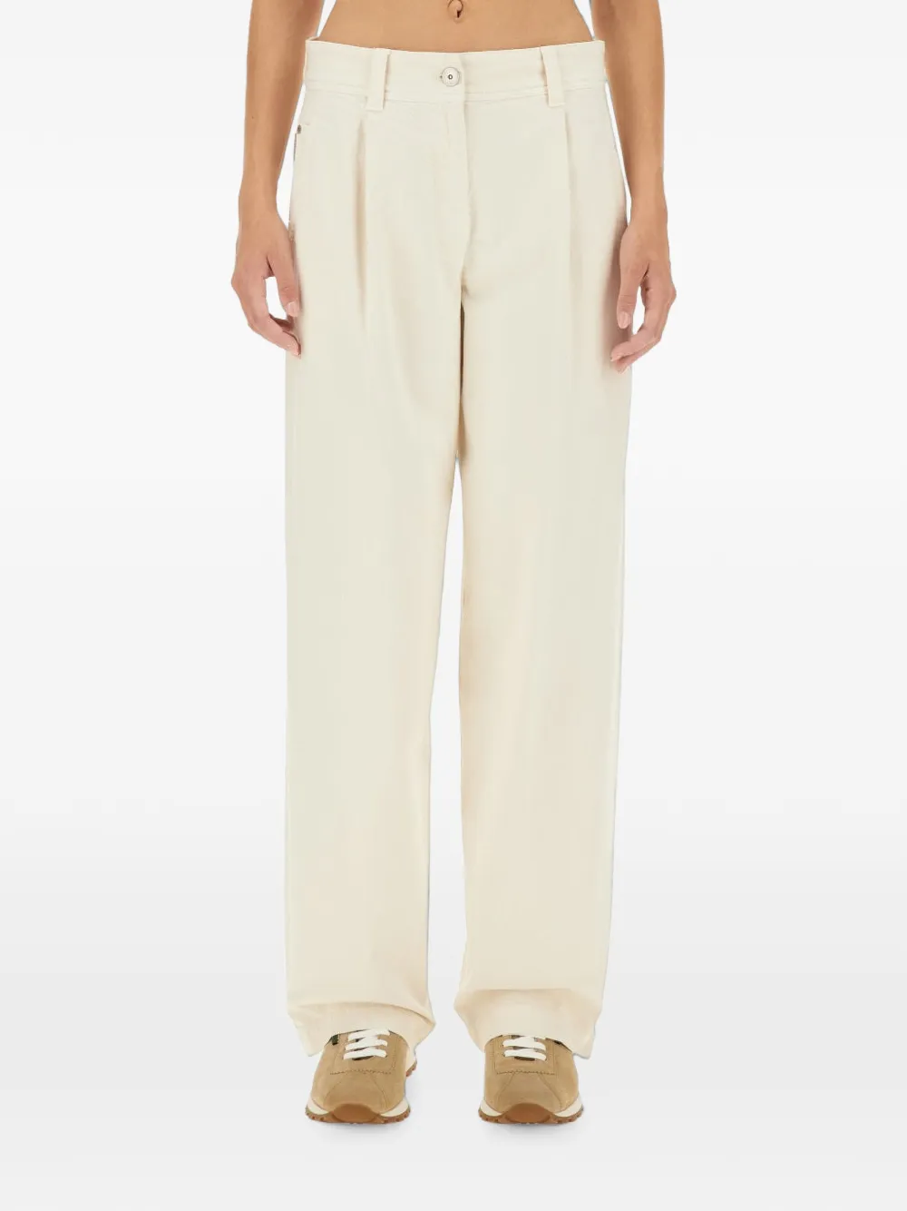 Brunello Cucinelli relaxed-fit pleated trousers - Nude