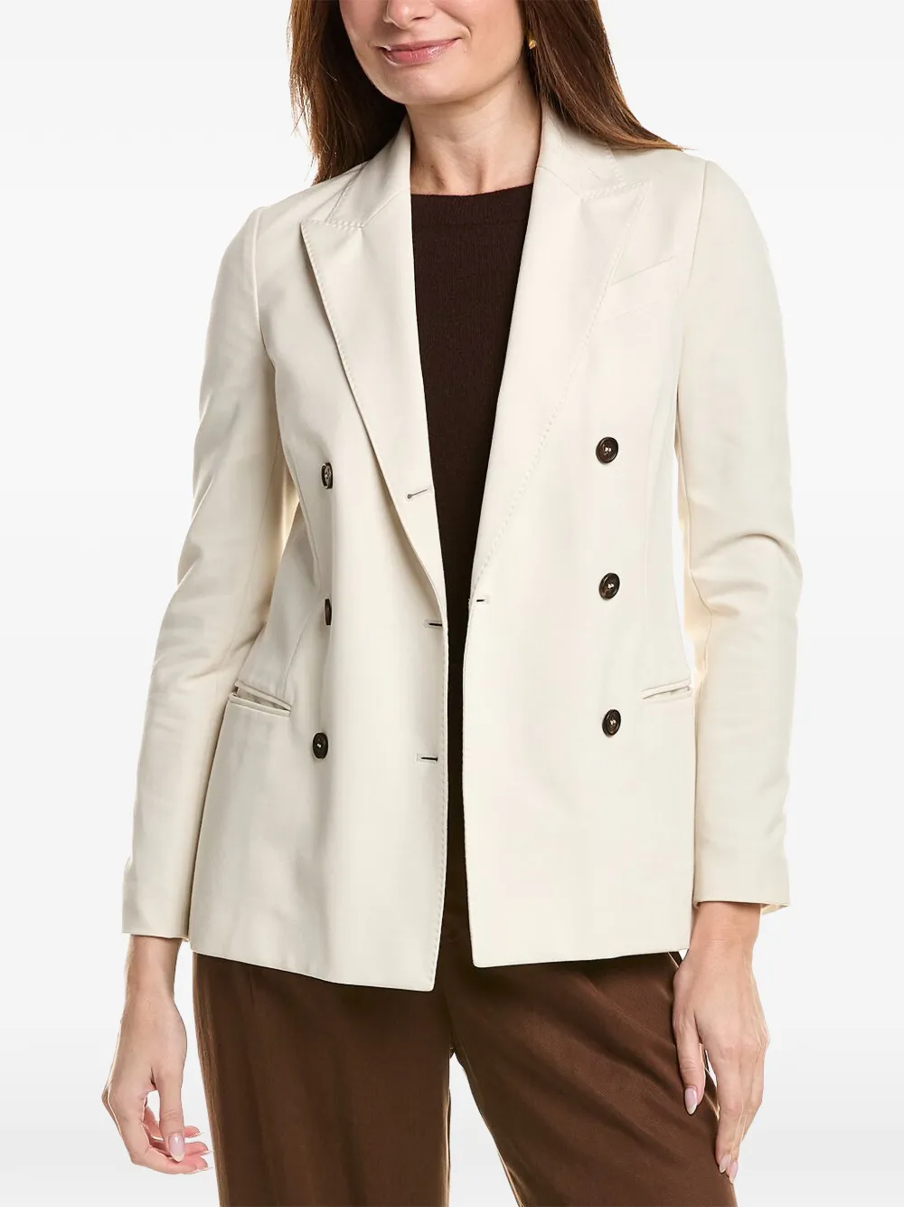 Brunello Cucinelli double-breasted blazer - Toni neutri