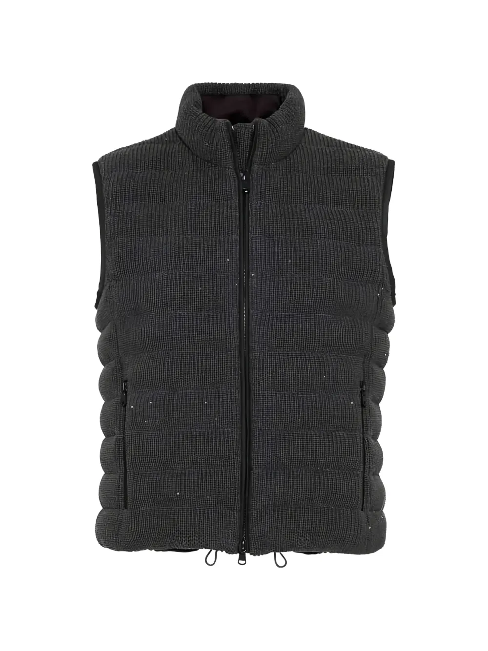 Brunello Cucinelli quilted ribbed-knit gilet - Grau