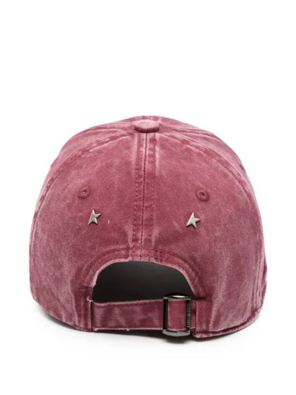 Golden Goose Baseball Cap With tone-on-tone Embroidered Star | Red