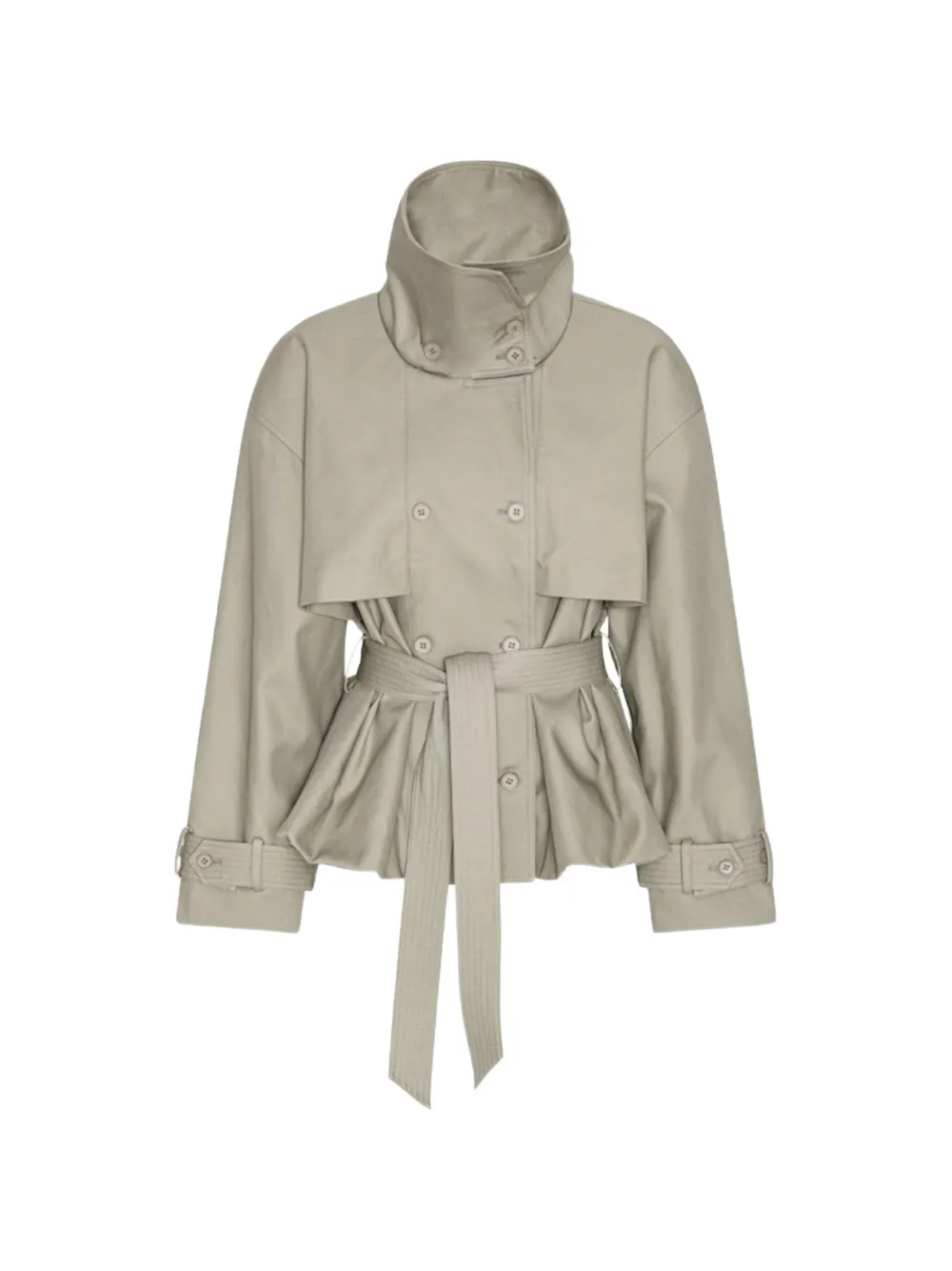 Rotate Birger Christensen Totate Belted Double-breasted Jacket In Neutral