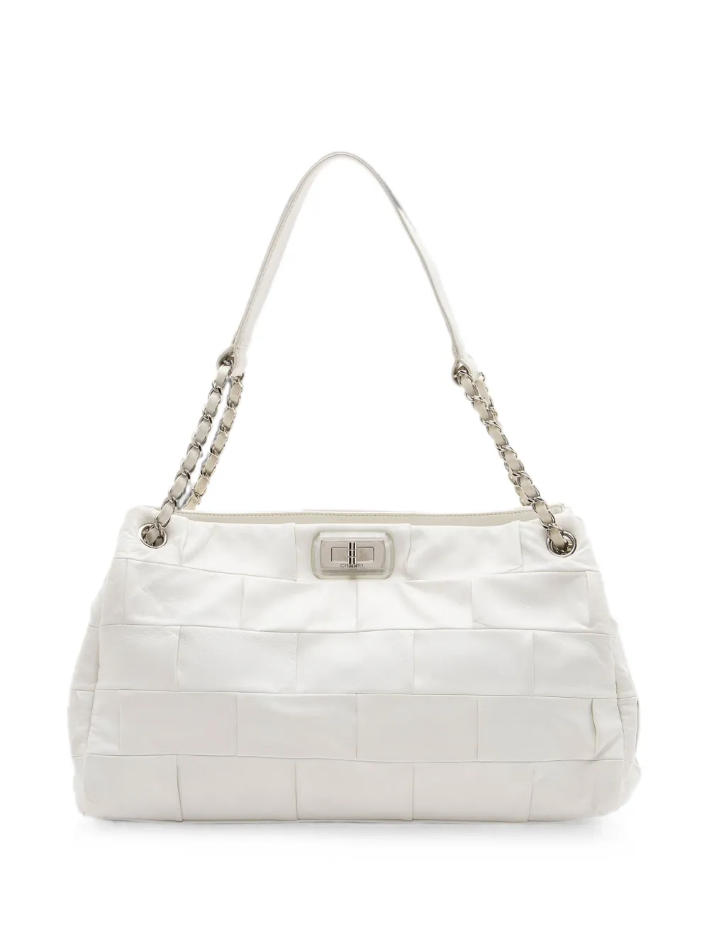 CHANEL Pre-Owned 2010-2011 patchwork Igloo shoulder bag - Bianco