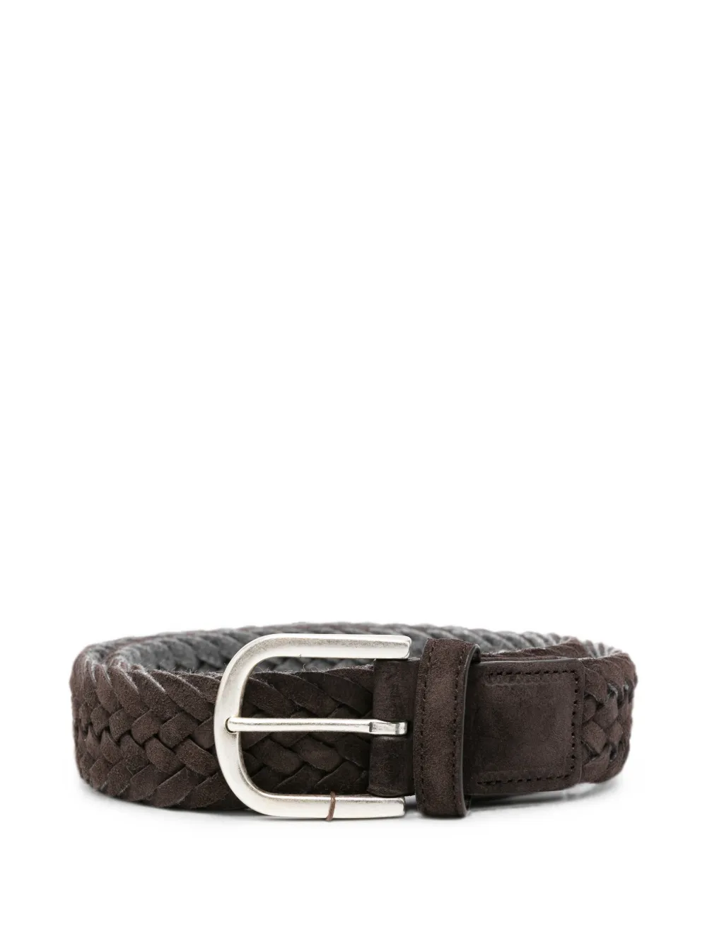 Canali woven leather buckle belt - Marrone