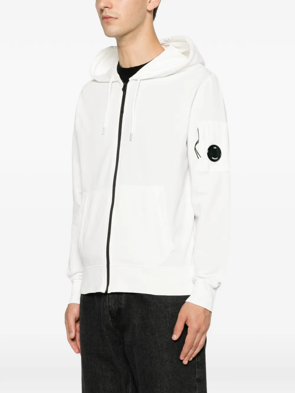C.P. Company Hoodie met rits Wit