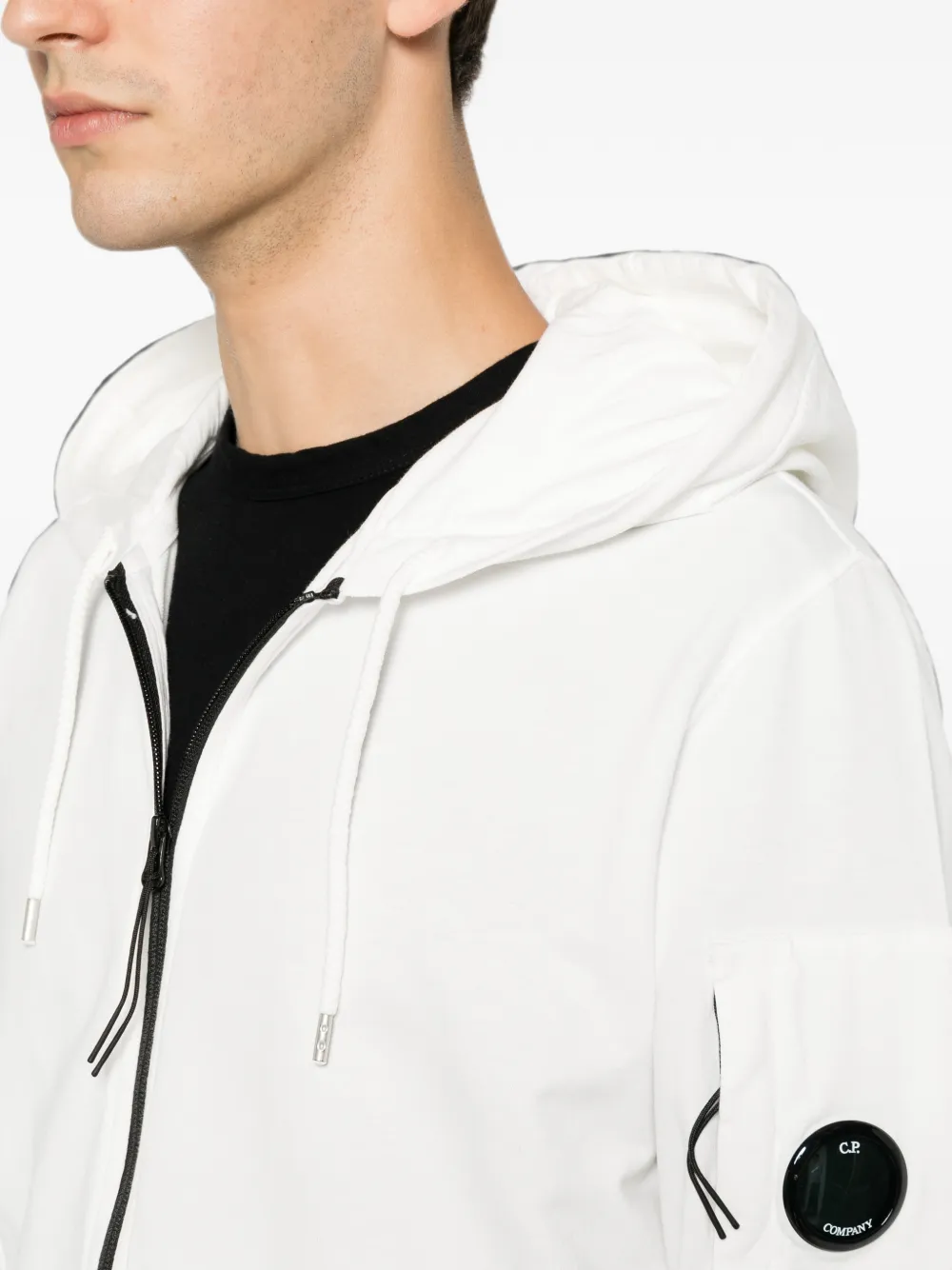 C.P. Company Hoodie met rits Wit