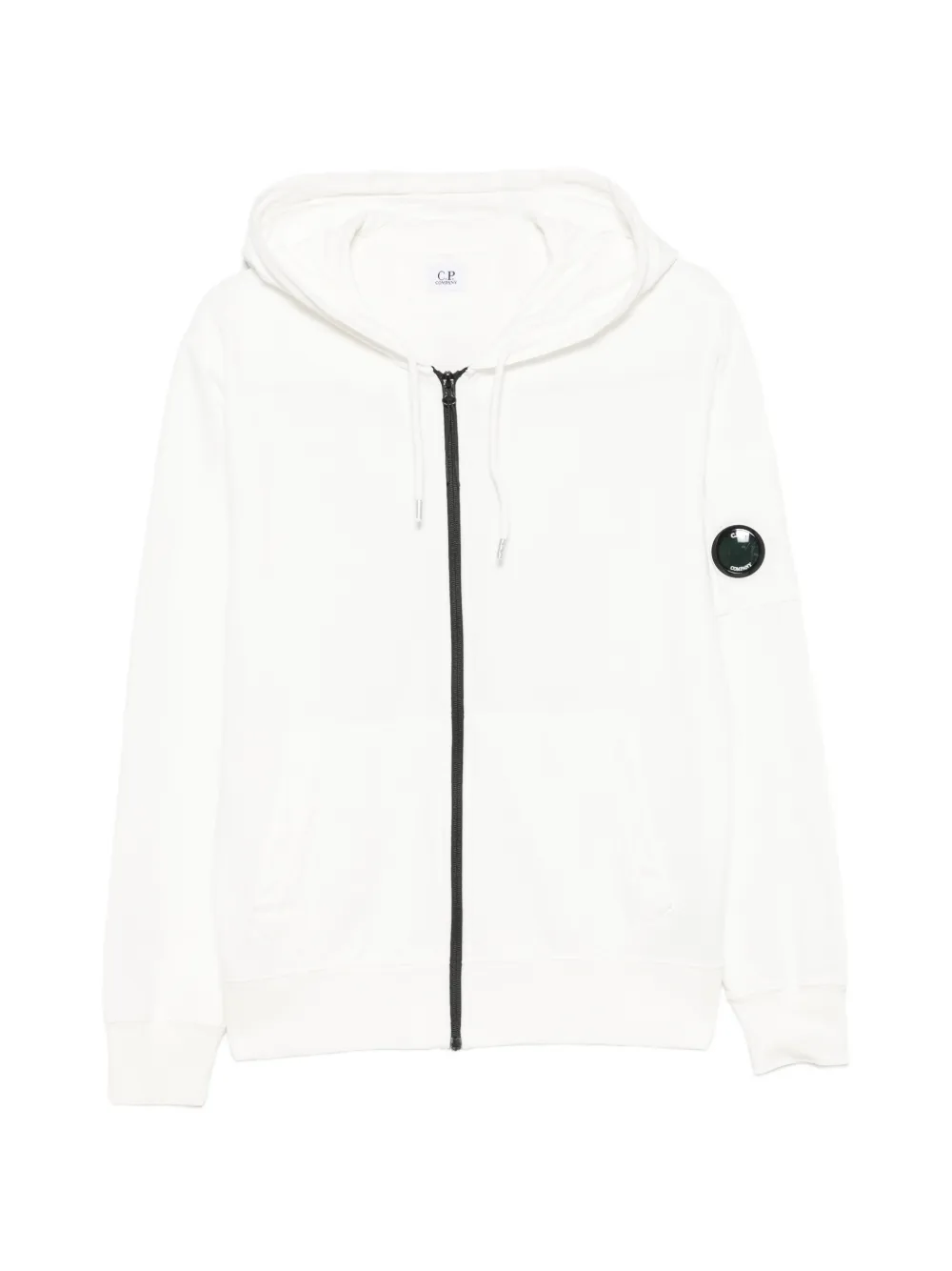 C.P. Company Lens-detail zip-up hoodie - Bianco