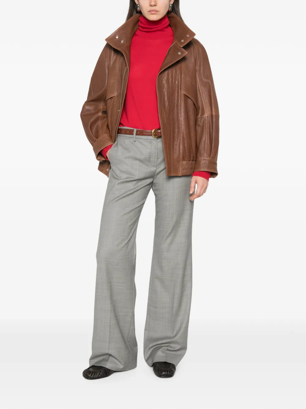 Magda Butrym Flared pantalon Grijs