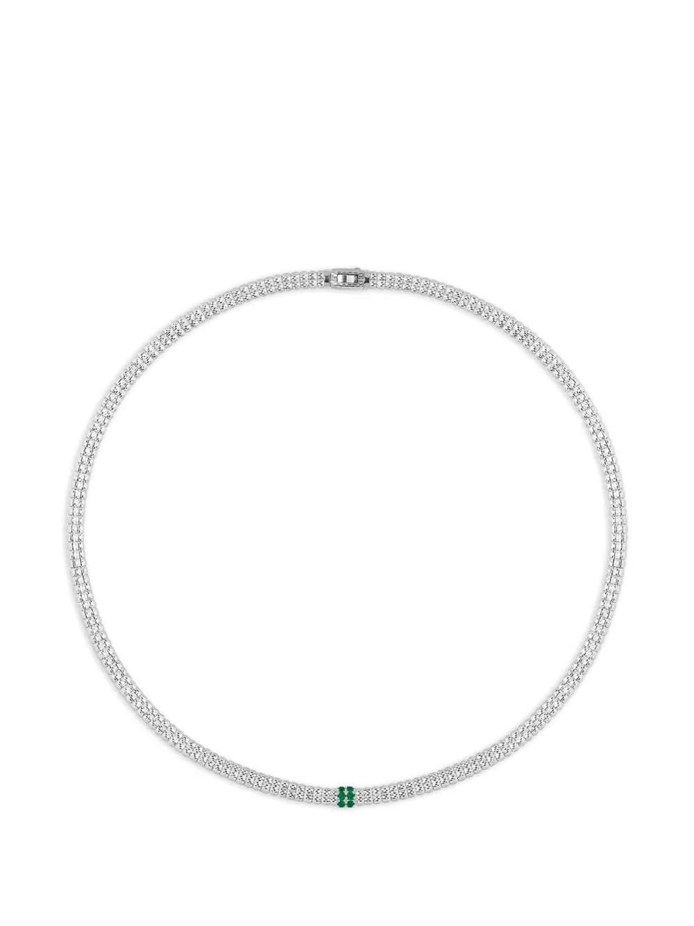 Officina Bernardi Enigma Halskette mit Smaragd - Silber