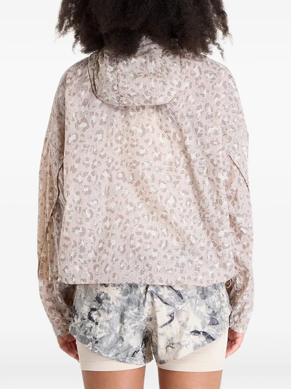 adidas Terrex Xploric Clima365 hoodie met luipaardprint Beige