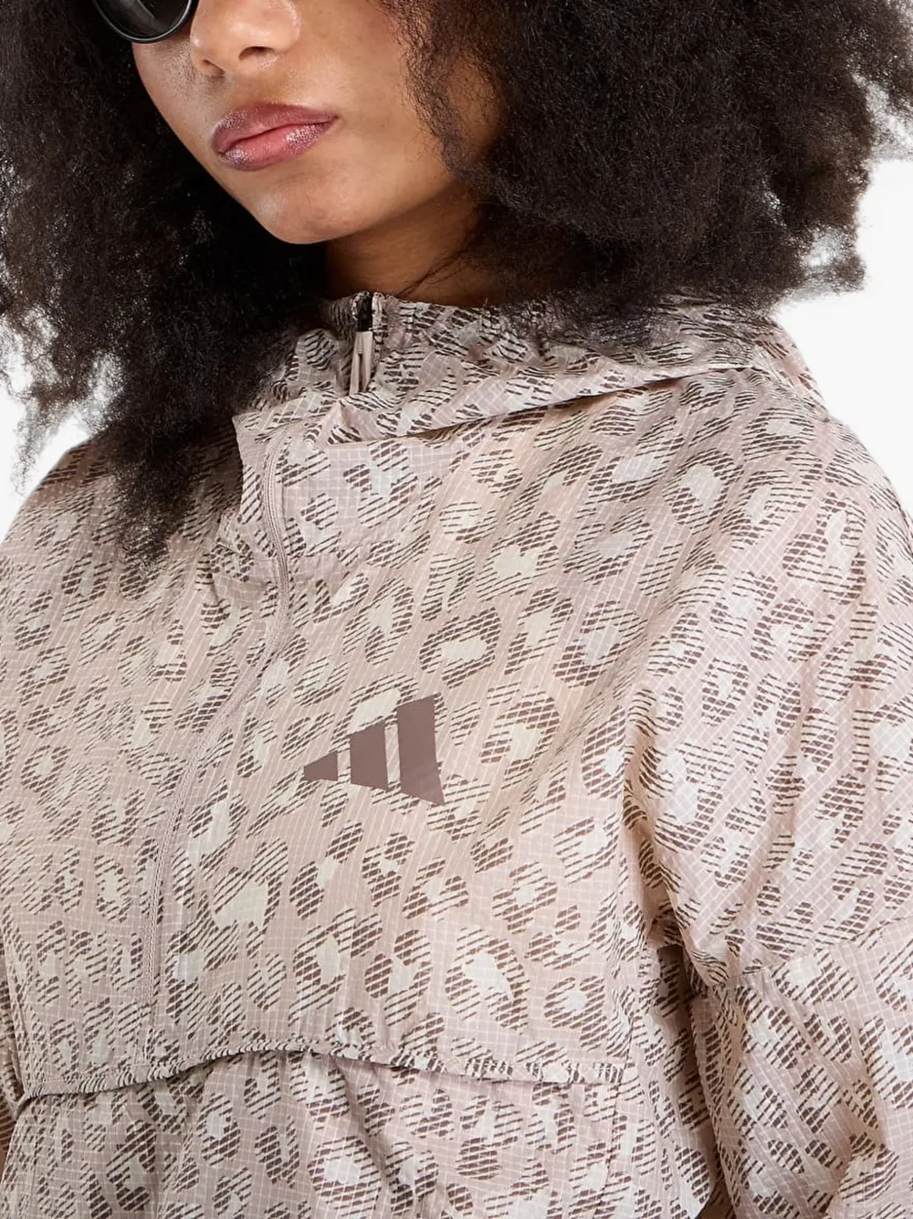 adidas Terrex Xploric Clima365 hoodie met luipaardprint Beige
