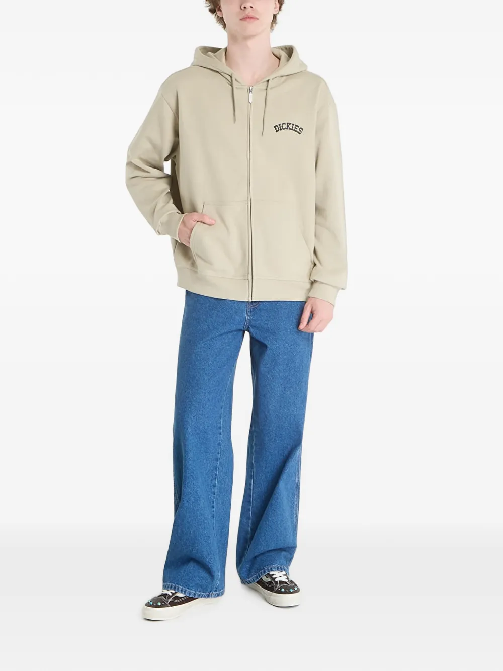 DICKIES Bettsville hoodie met rits Beige