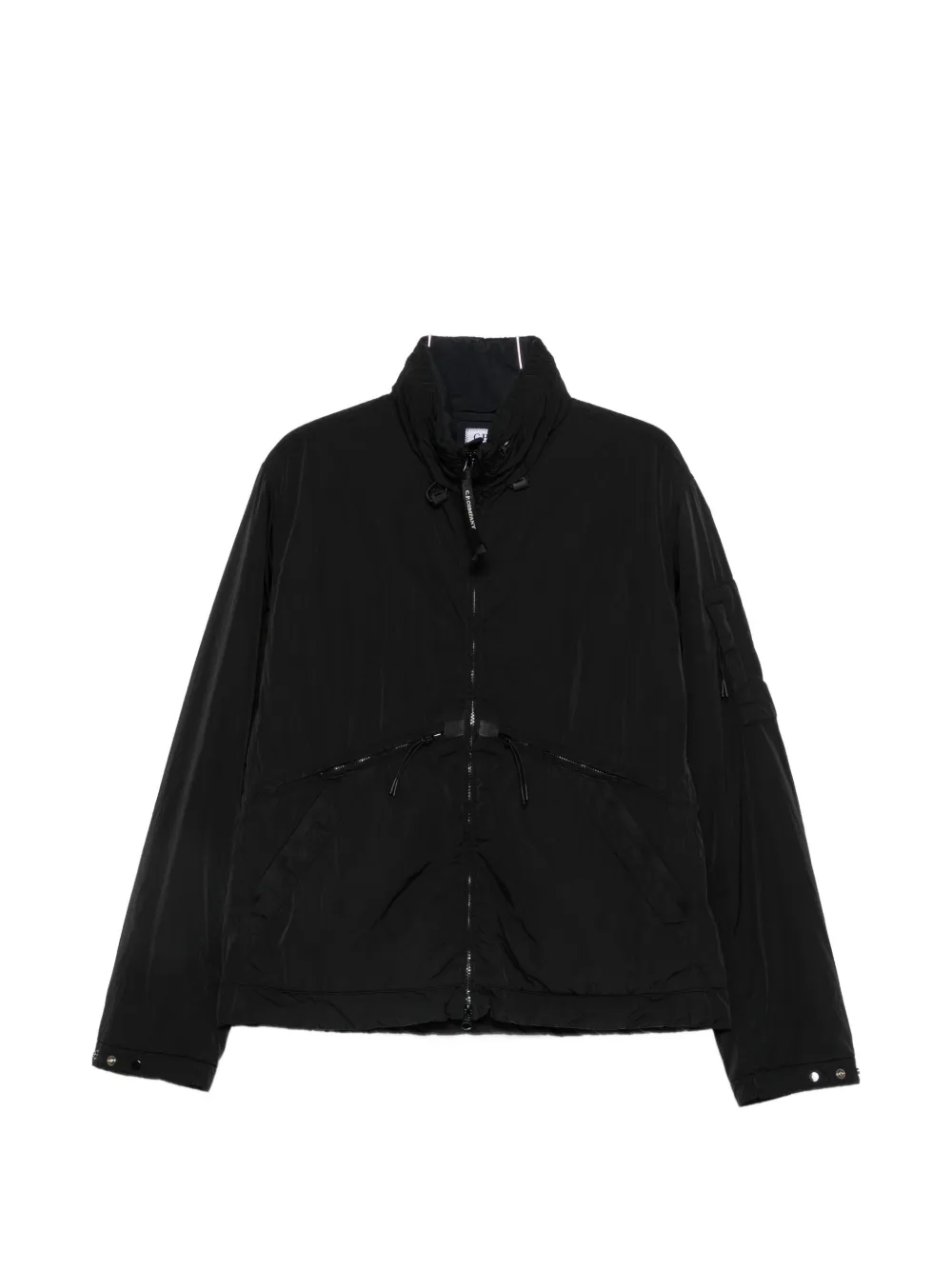 C.P. Company lens-detail high-neck jacket - Schwarz