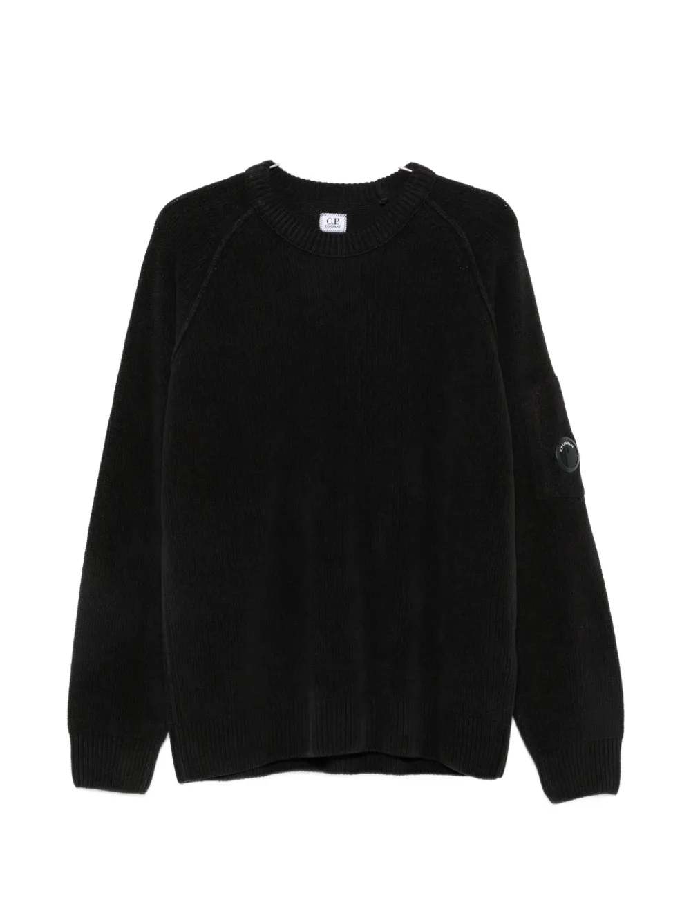 C.P. Company Lens-detail ribbed knit - Nero