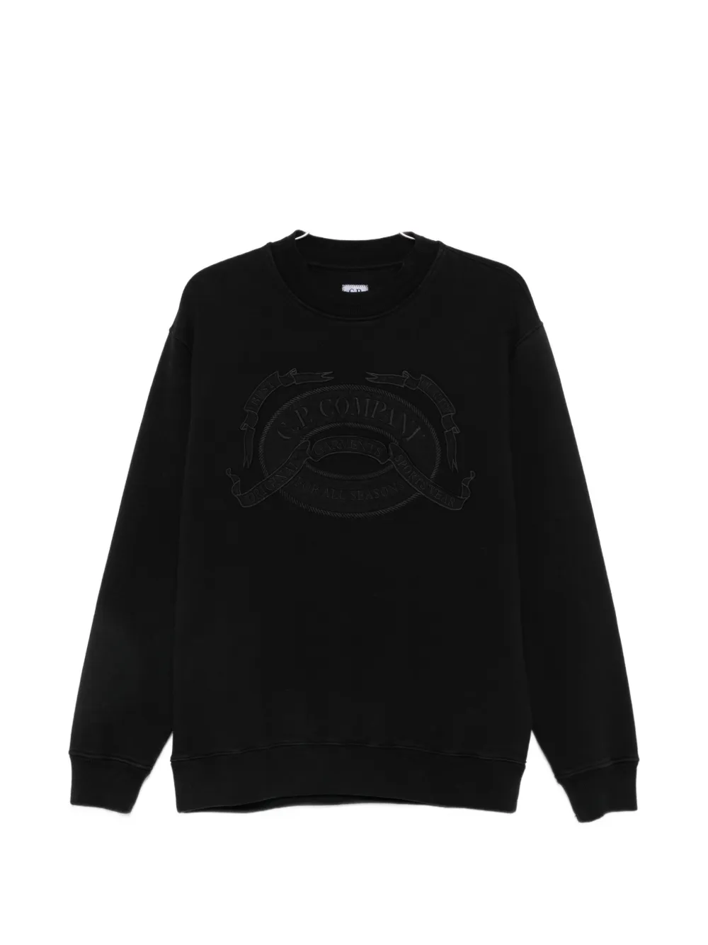 C.P. Company logo-embroidered sweatshirt - Schwarz