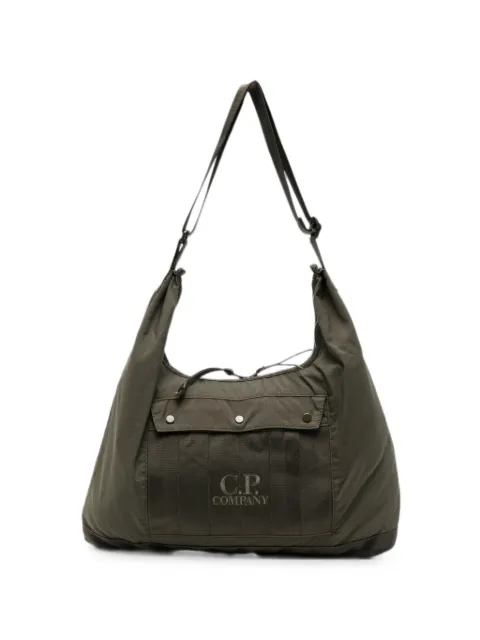 C.P. Company logo-embroidered panelled tote bag