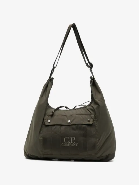 C.P. Company logo-embroidered panelled tote bag