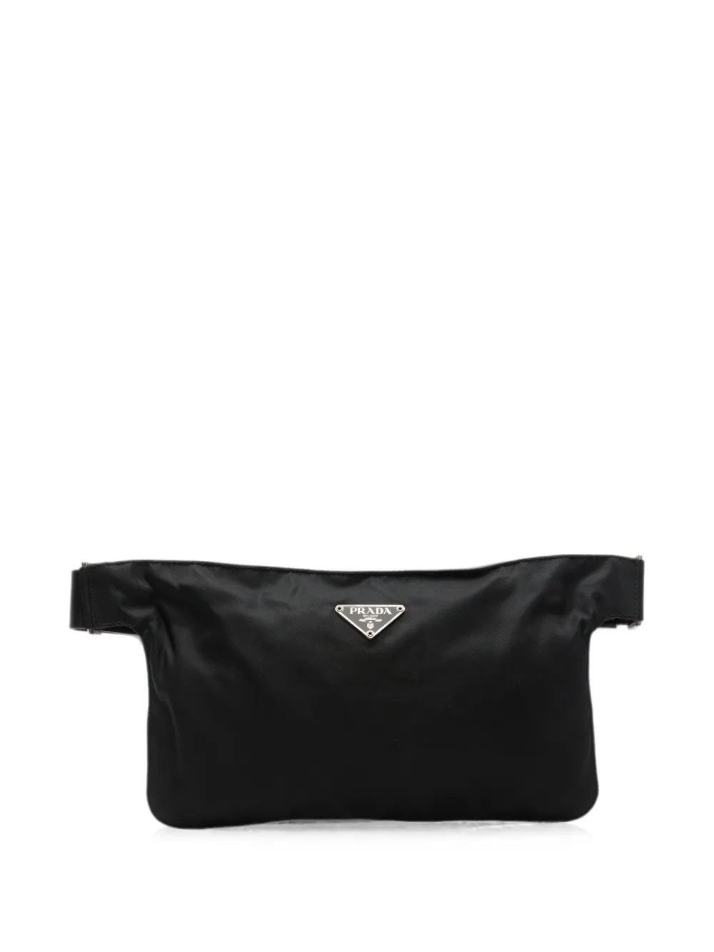 Prada Pre-Owned 1990s enamel triangle logo belt bag - Schwarz