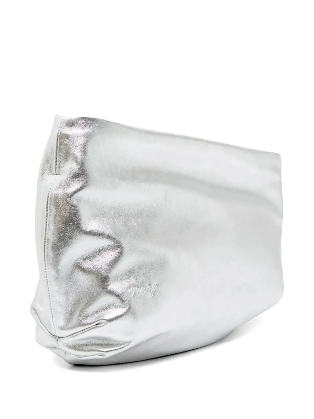 Marsèll Fanta clutch met metallic-effect Zilver
