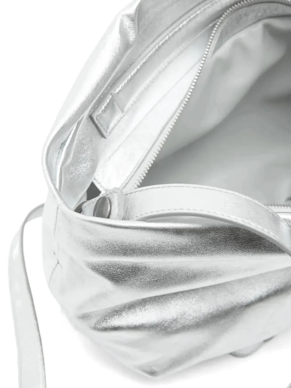 Marsèll Fanta clutch met metallic-effect Zilver
