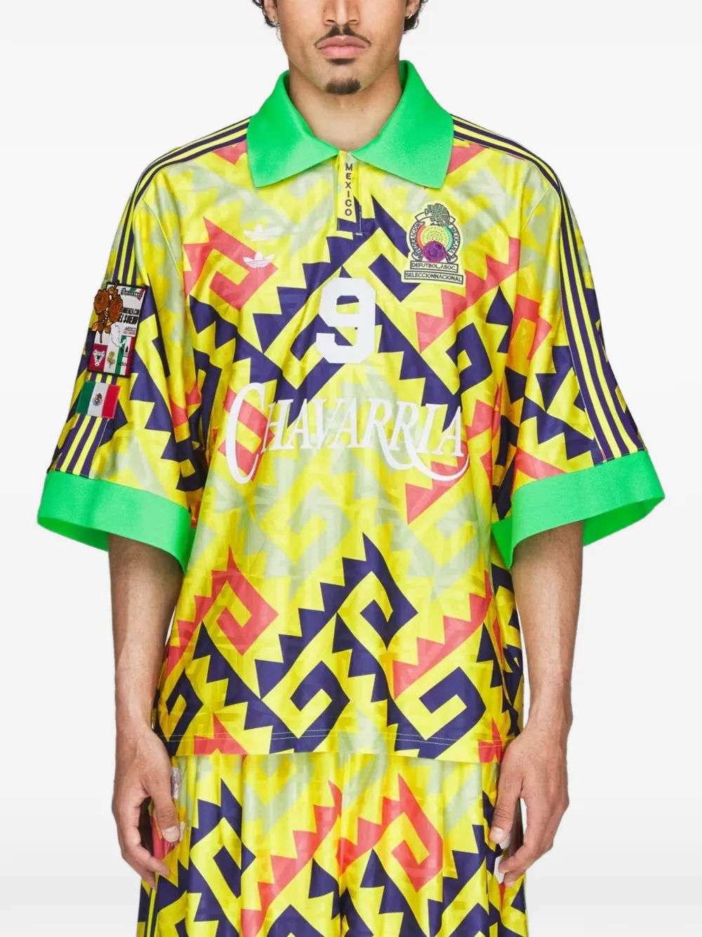 adidas x Willy Chavarria AOP poloshirt Geel
