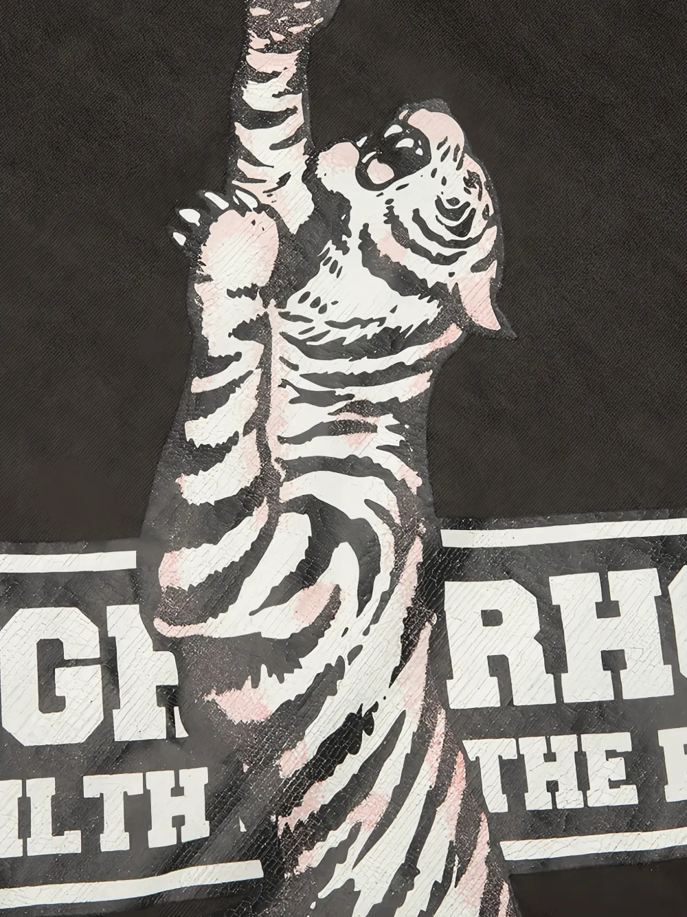 Neighborhood T-shirt met tijgerprint Zwart
