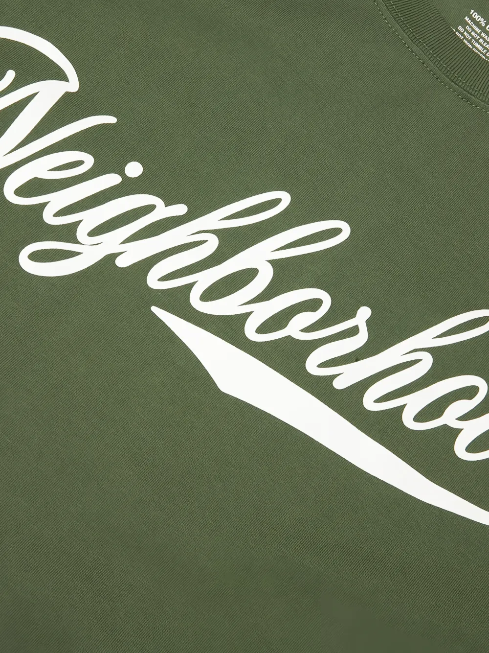 Neighborhood T-shirt met logoprint Groen