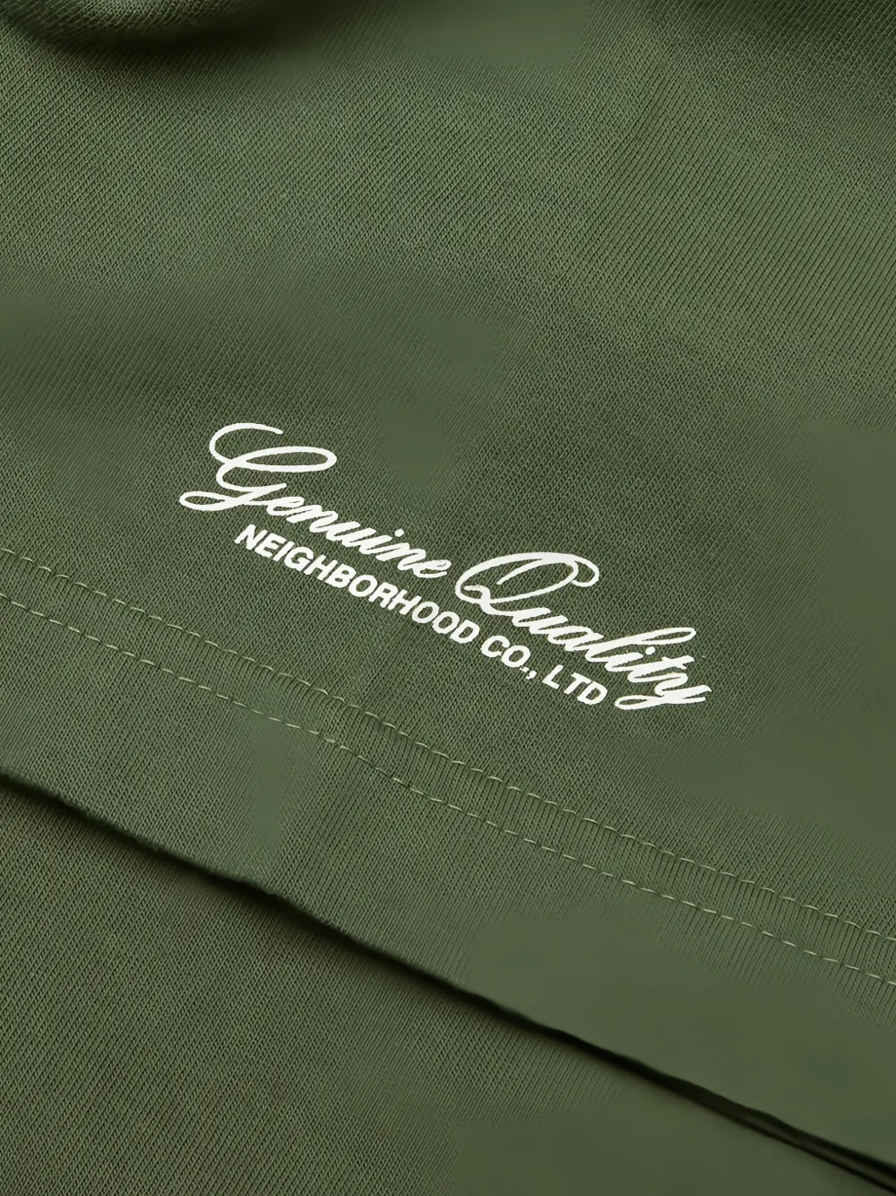 Neighborhood T-shirt met logoprint Groen