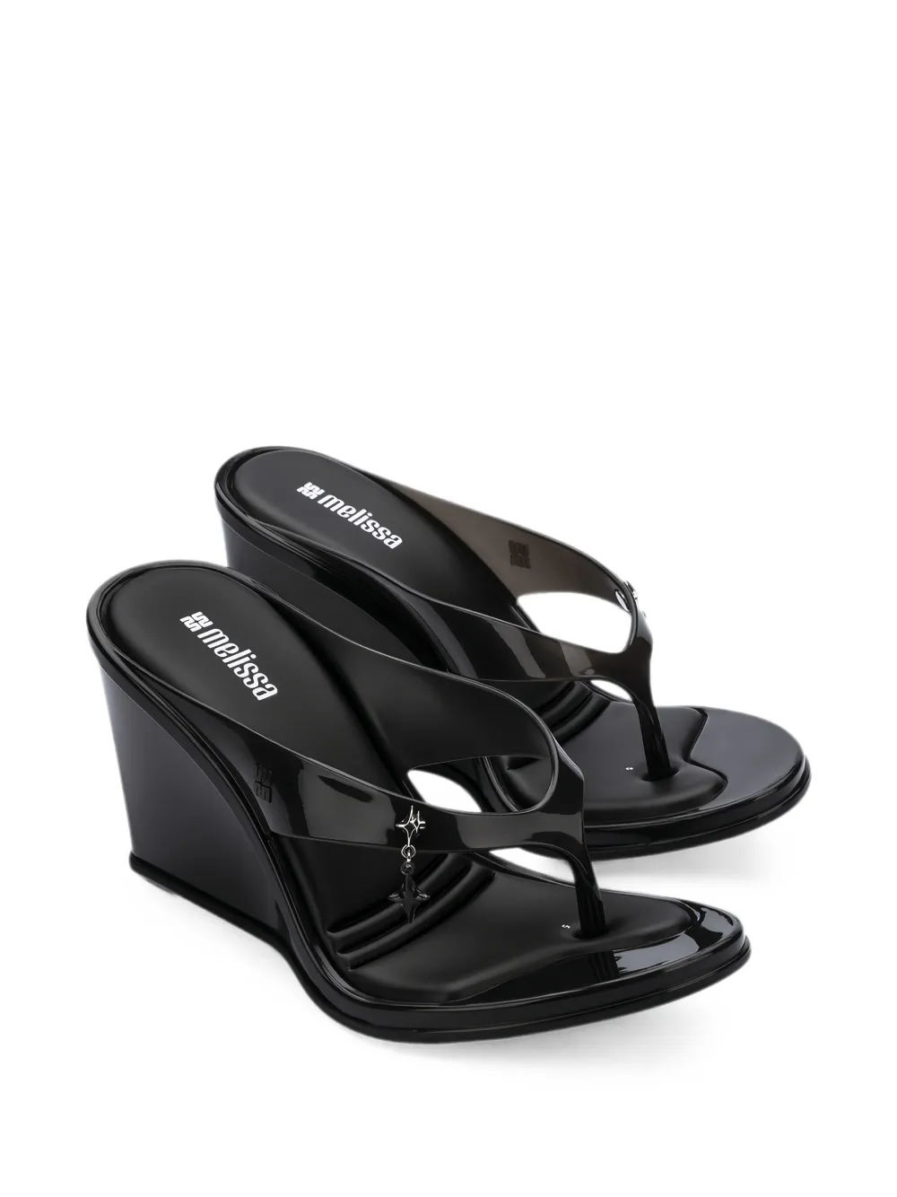 Melissa Nabeela sandalen met sleehak Wit