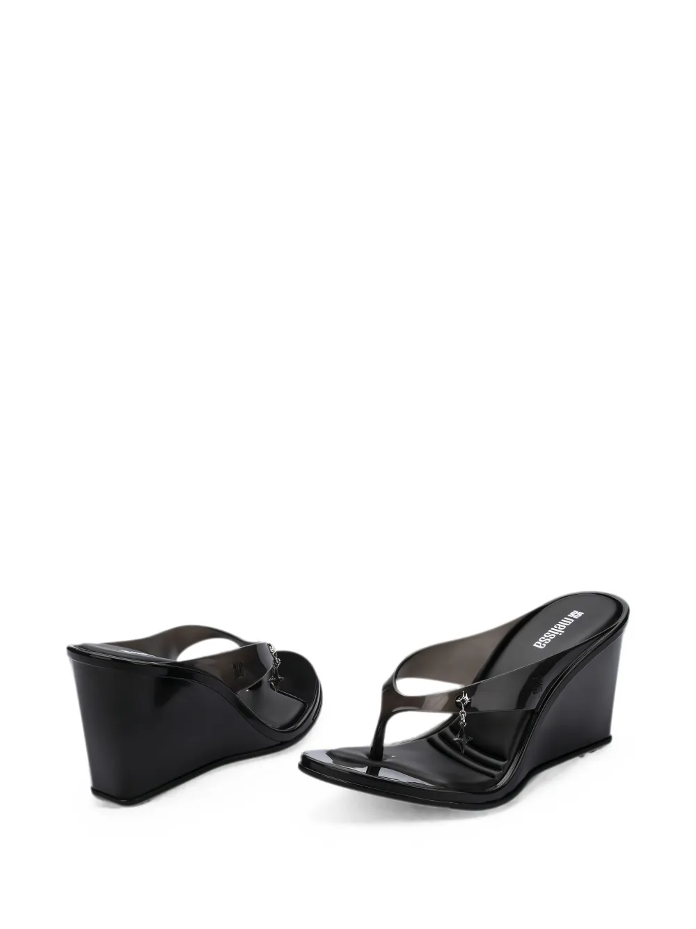 Melissa Nabeela sandalen met sleehak Wit