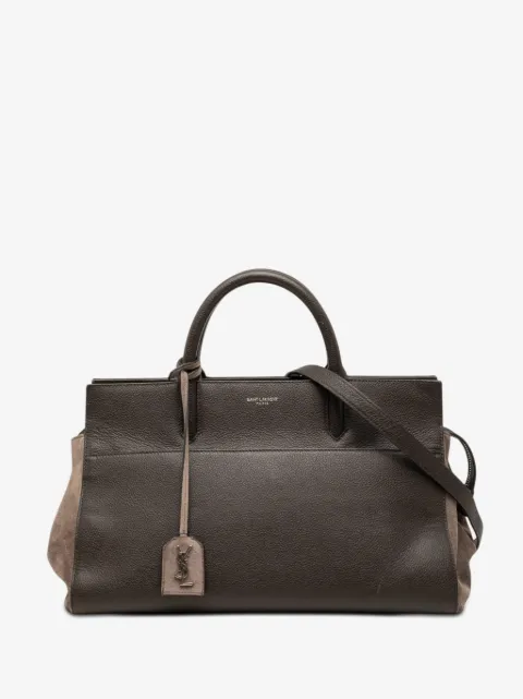 Saint Laurent Pre-Owned 2016 Small Leather and Suede Rive Gauche Cabas Tote satchel