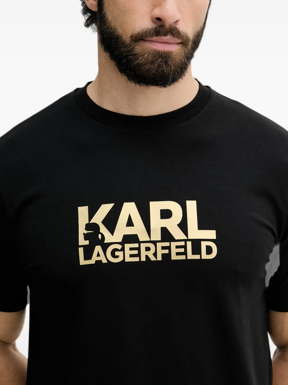Karl Lagerfeld Katoenen T-shirt met logoprint Zwart