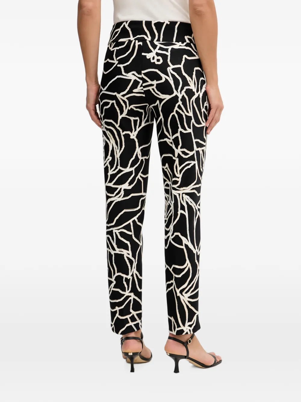 Joseph Ribkoff abstract-print trousers Zwart