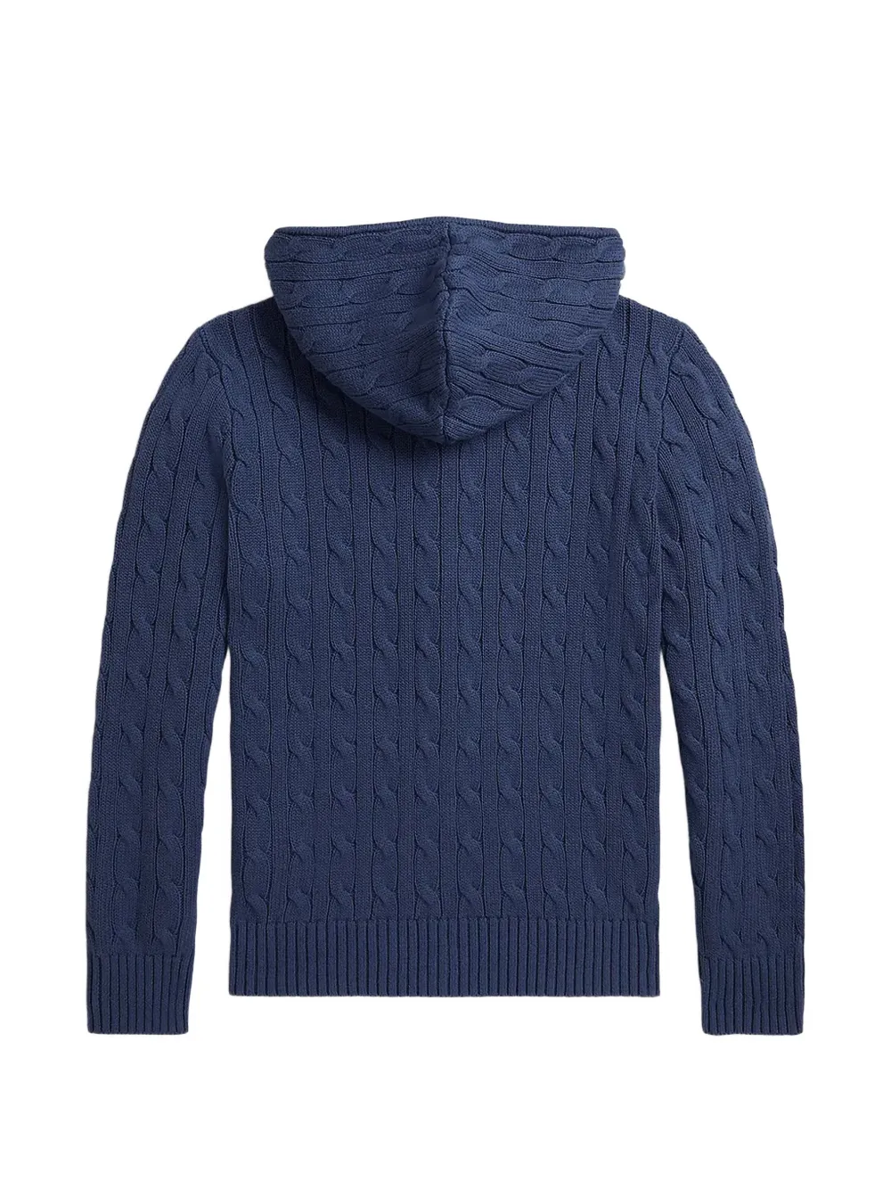 POLO RALPH LAUREN KIDS Kabelgebreide hoodie met rits Blauw