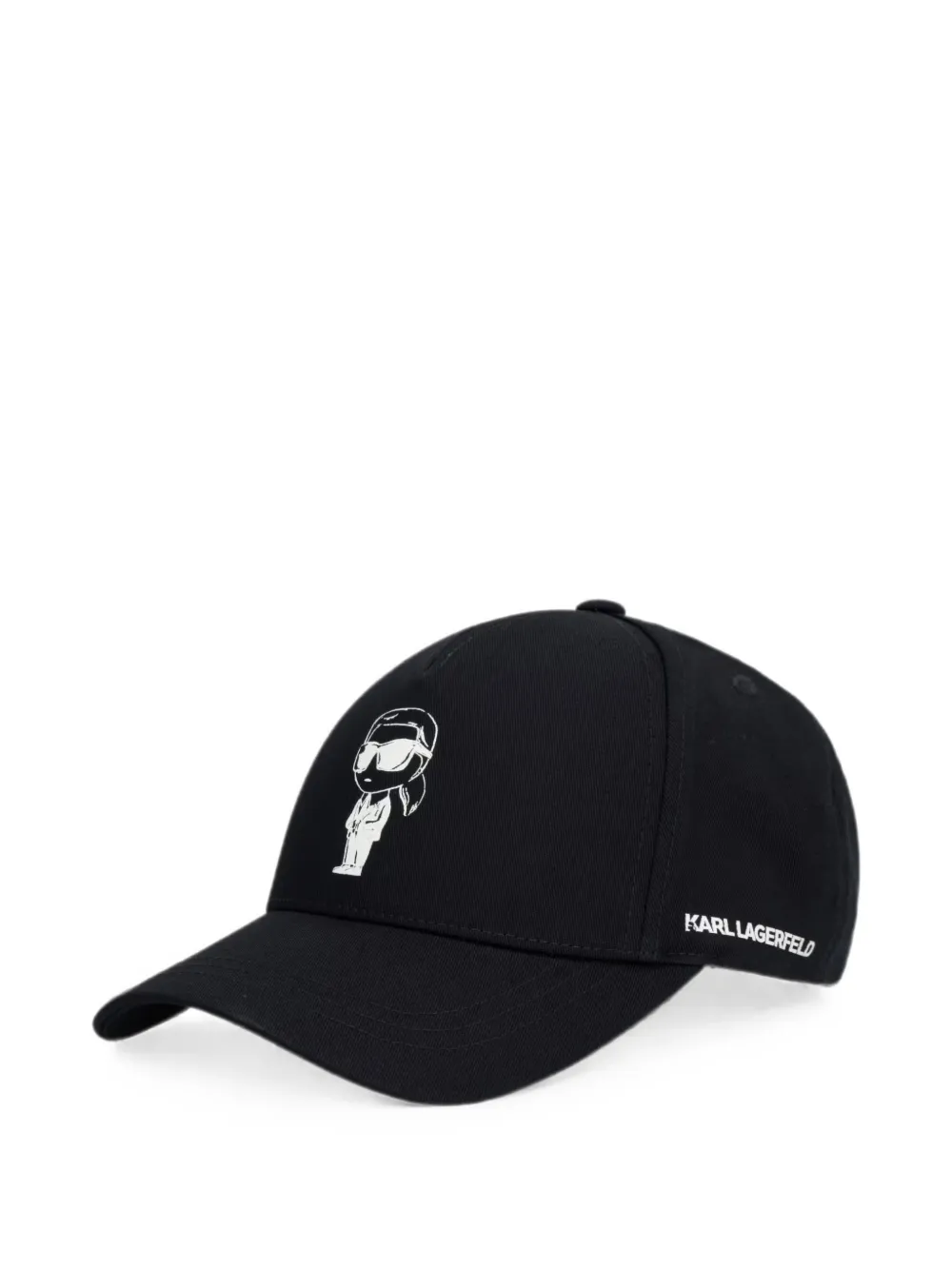 Karl Lagerfeld graphic-print cotton baseball cap - Nero