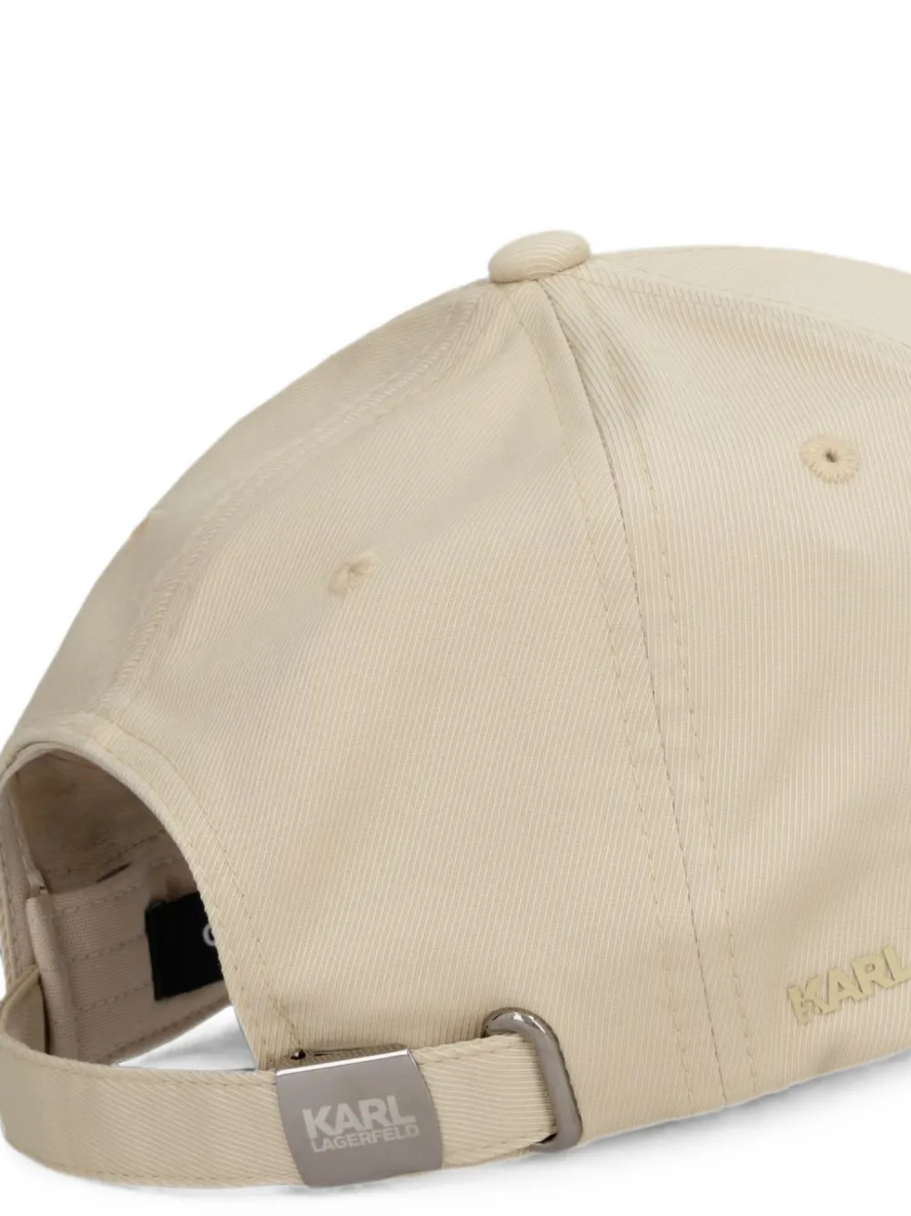 Karl Lagerfeld Honkbalpet met logoplakkaat Beige