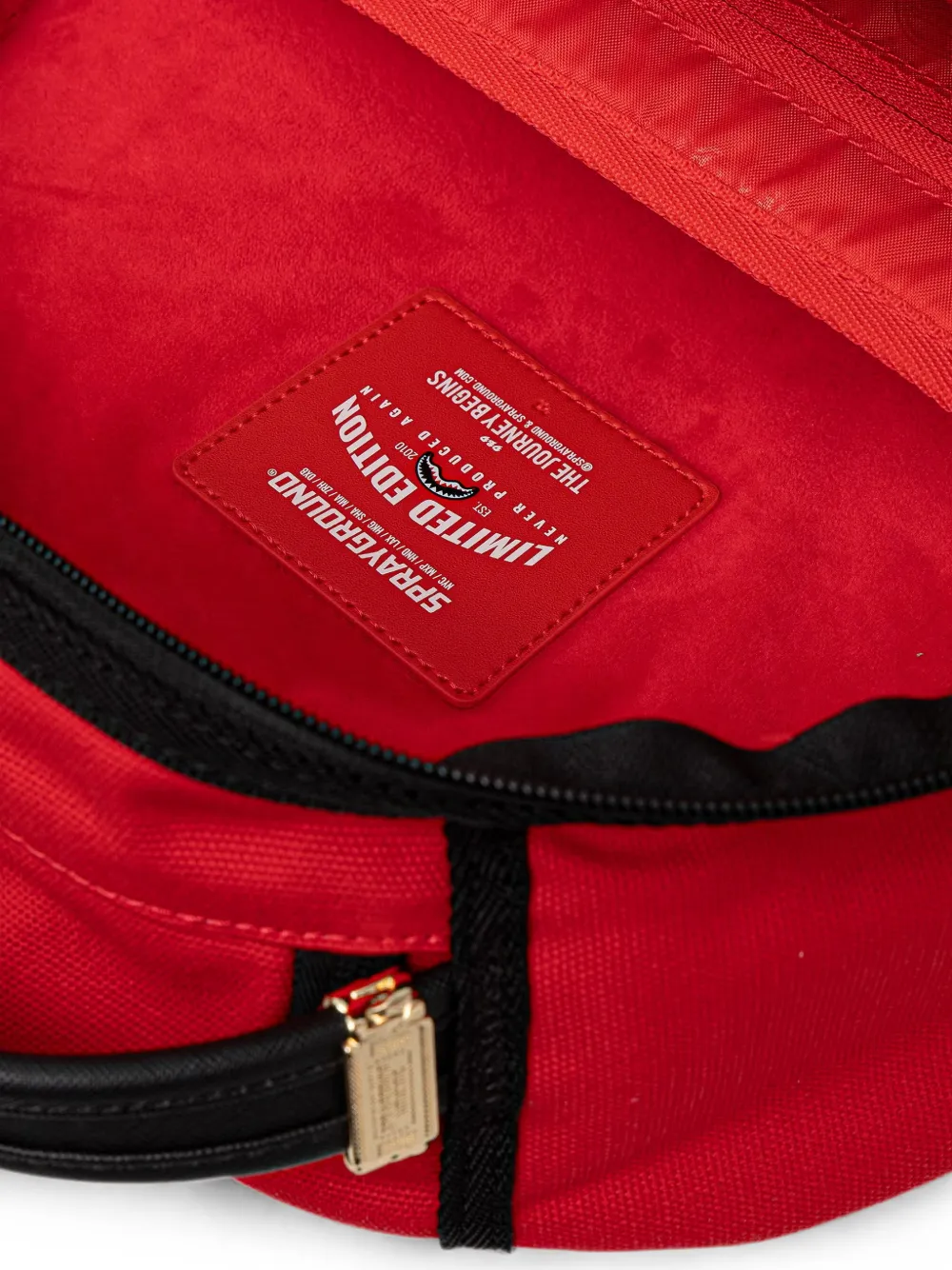 Sprayground Geruite rugzak met haai-detail Bruin