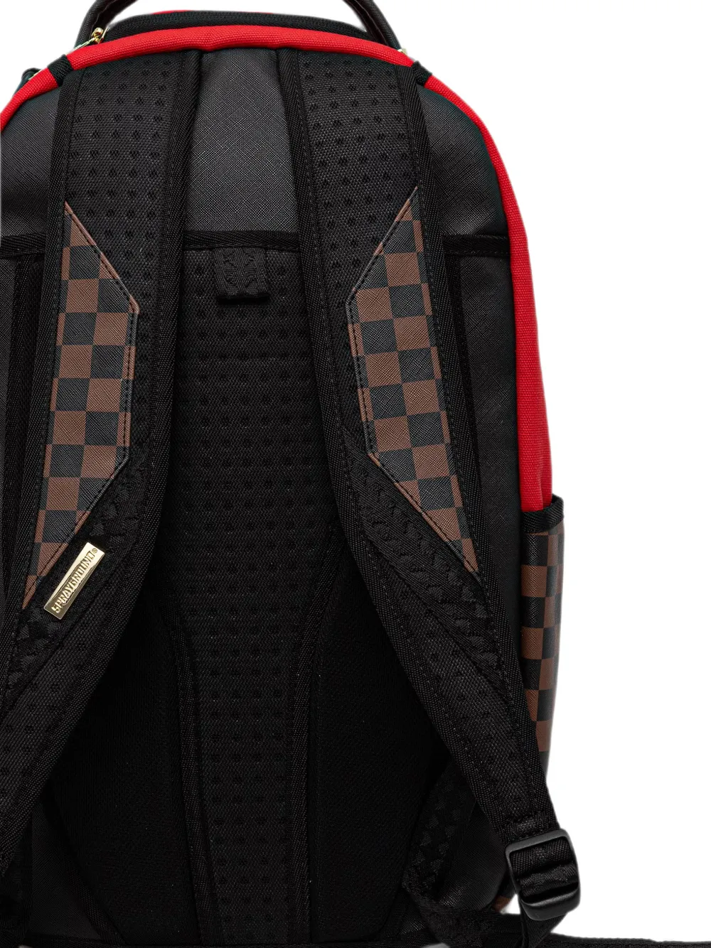 Sprayground Geruite rugzak met haai-detail Bruin