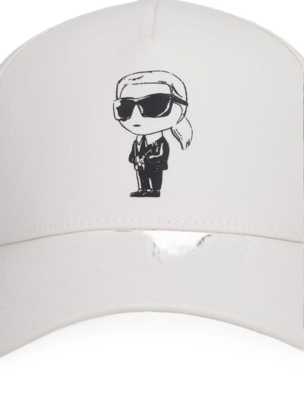 Karl Lagerfeld Katoenen honkbalpet met grafische print Beige