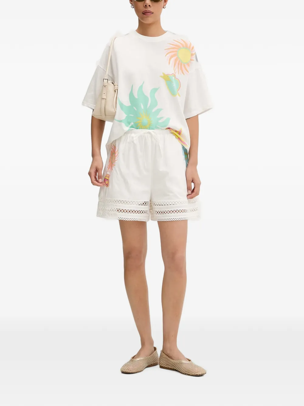 Never Fully Dressed Graphic-print T-shirt In White