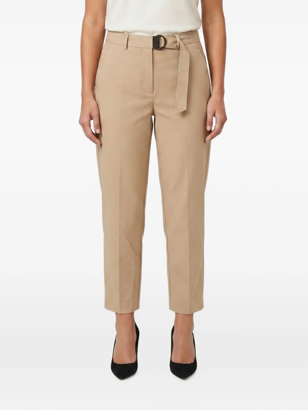Brunello Cucinelli Monili-embellished tailored trousers - Toni neutri