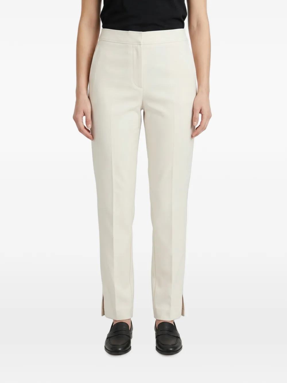 Brunello Cucinelli Monili-embellished tailored trousers - Bianco