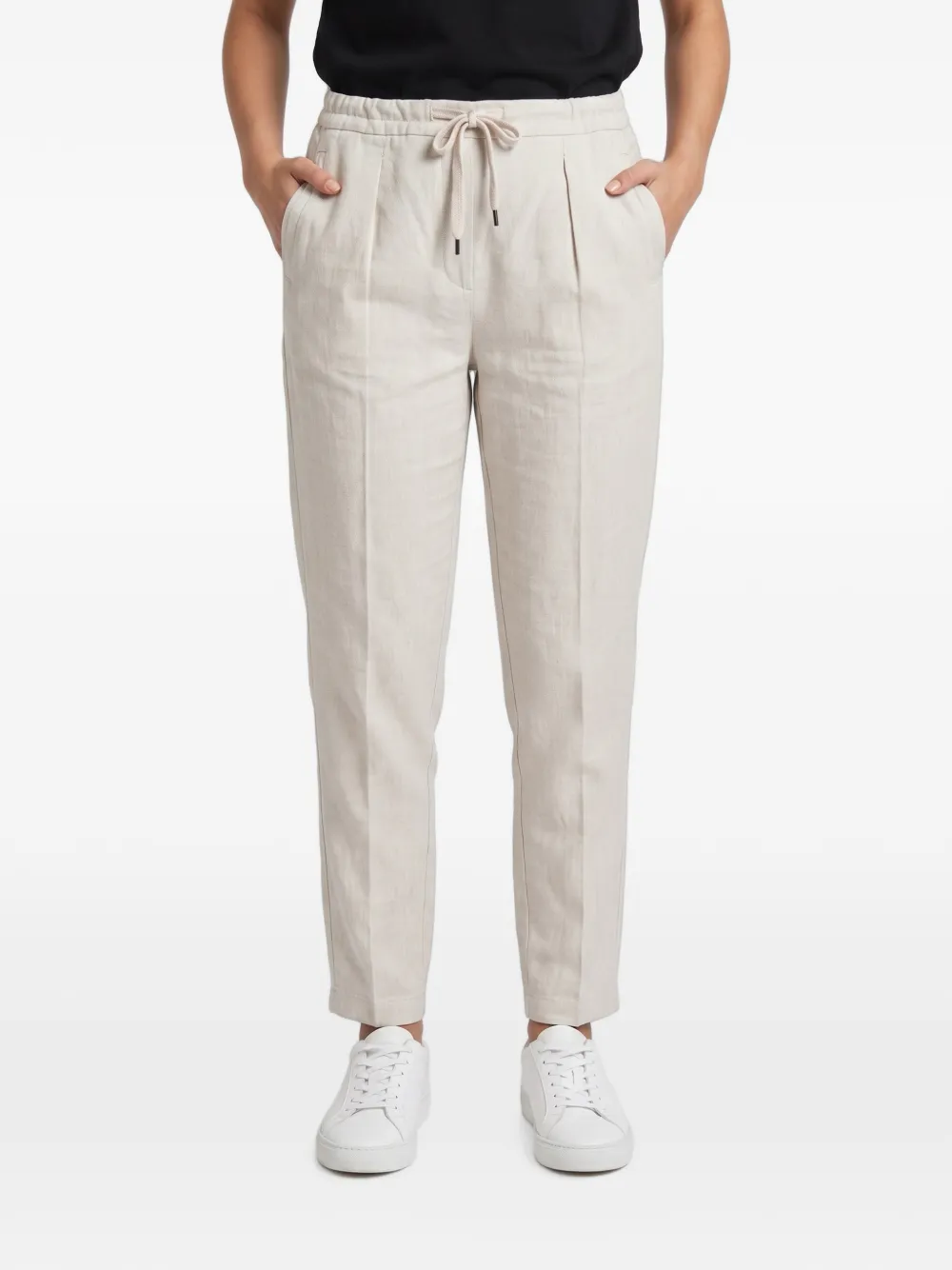 Brunello Cucinelli drawstring trousers - Weiß