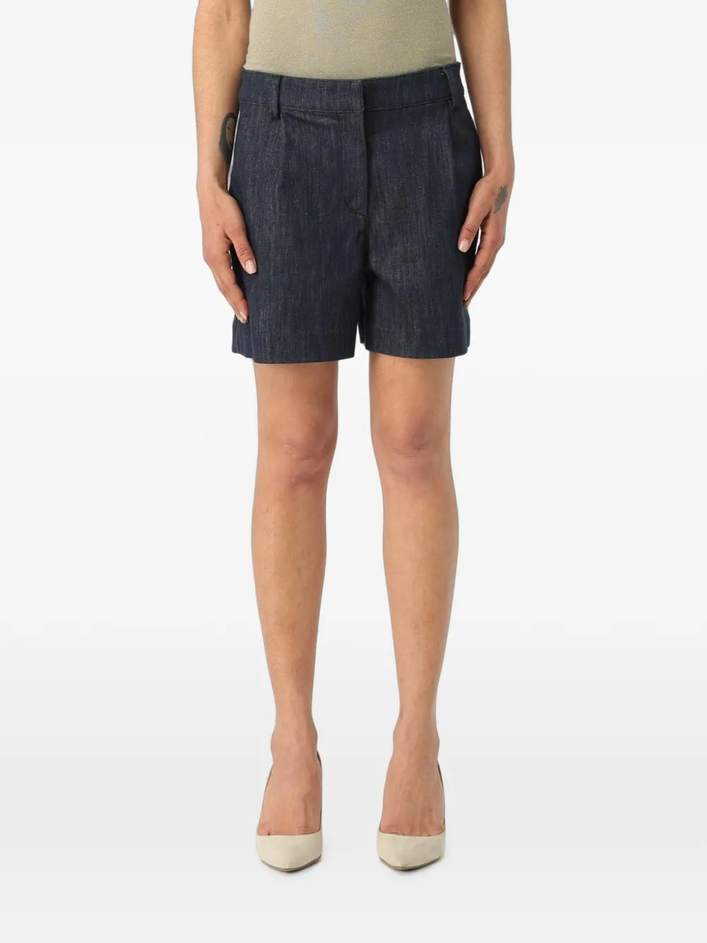 Brunello Cucinelli tailored pleated shorts - Blau